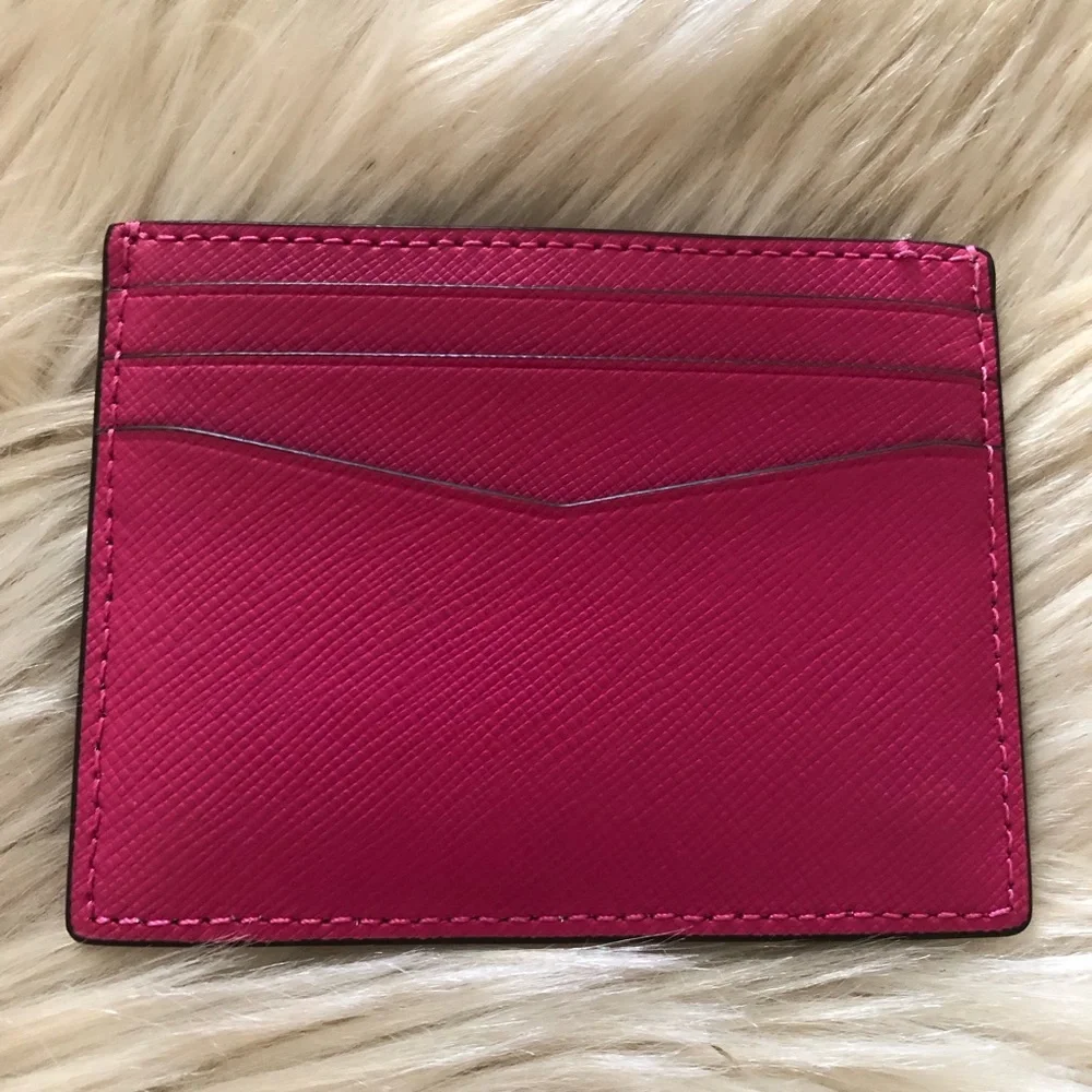 Kate Spade pink leather card case wallet - Picture 2 of 5